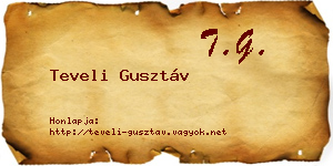 Teveli Gusztáv névjegykártya