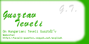 gusztav teveli business card